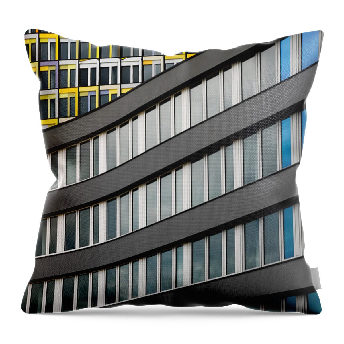 Adac Throw Pillow featuring the photograph Urban Rectangles by Hannes Cmarits