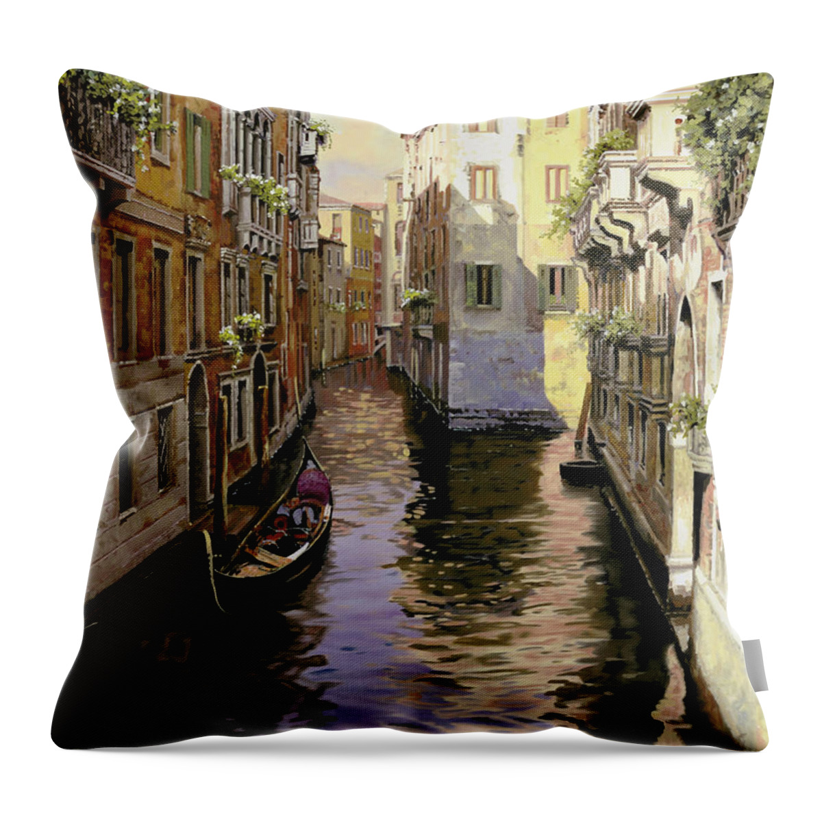 Venice Throw Pillow featuring the painting Venezia Chiara by Guido Borelli