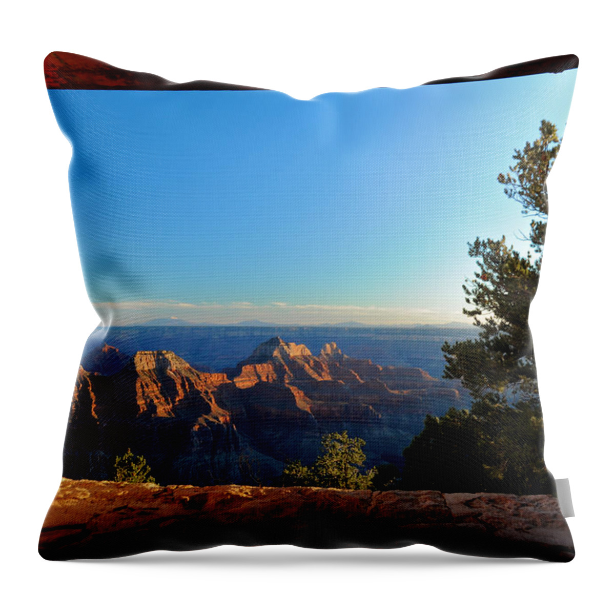Landscape Throw Pillow featuring the photograph View of the Past by Richard Gehlbach