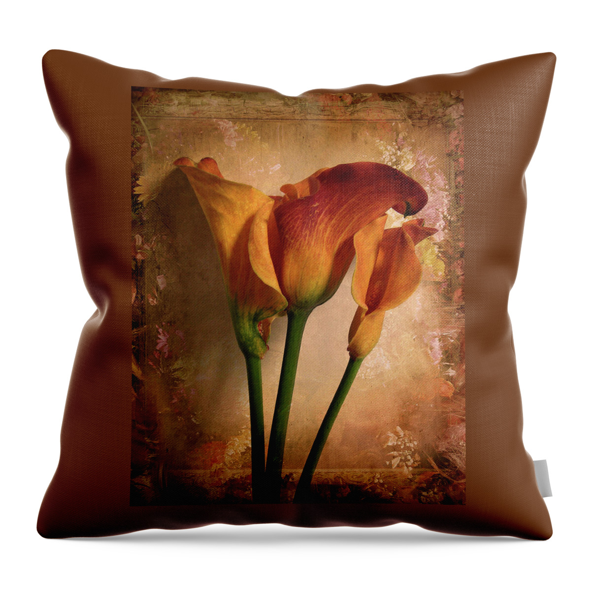Flower Throw Pillow featuring the photograph Vintage Calla Lily by Jessica Jenney