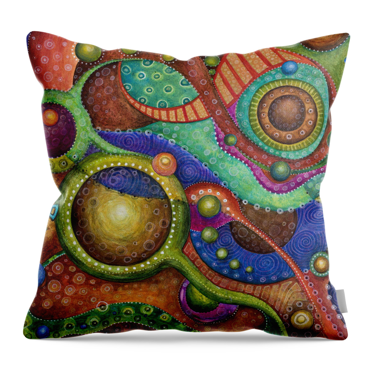 Circles Throw Pillow featuring the painting Voyage by Tanielle Childers