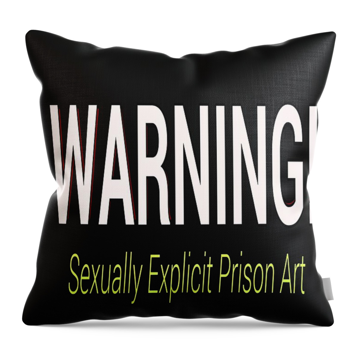 Prison Art Throw Pillow featuring the drawing Warning by Cn