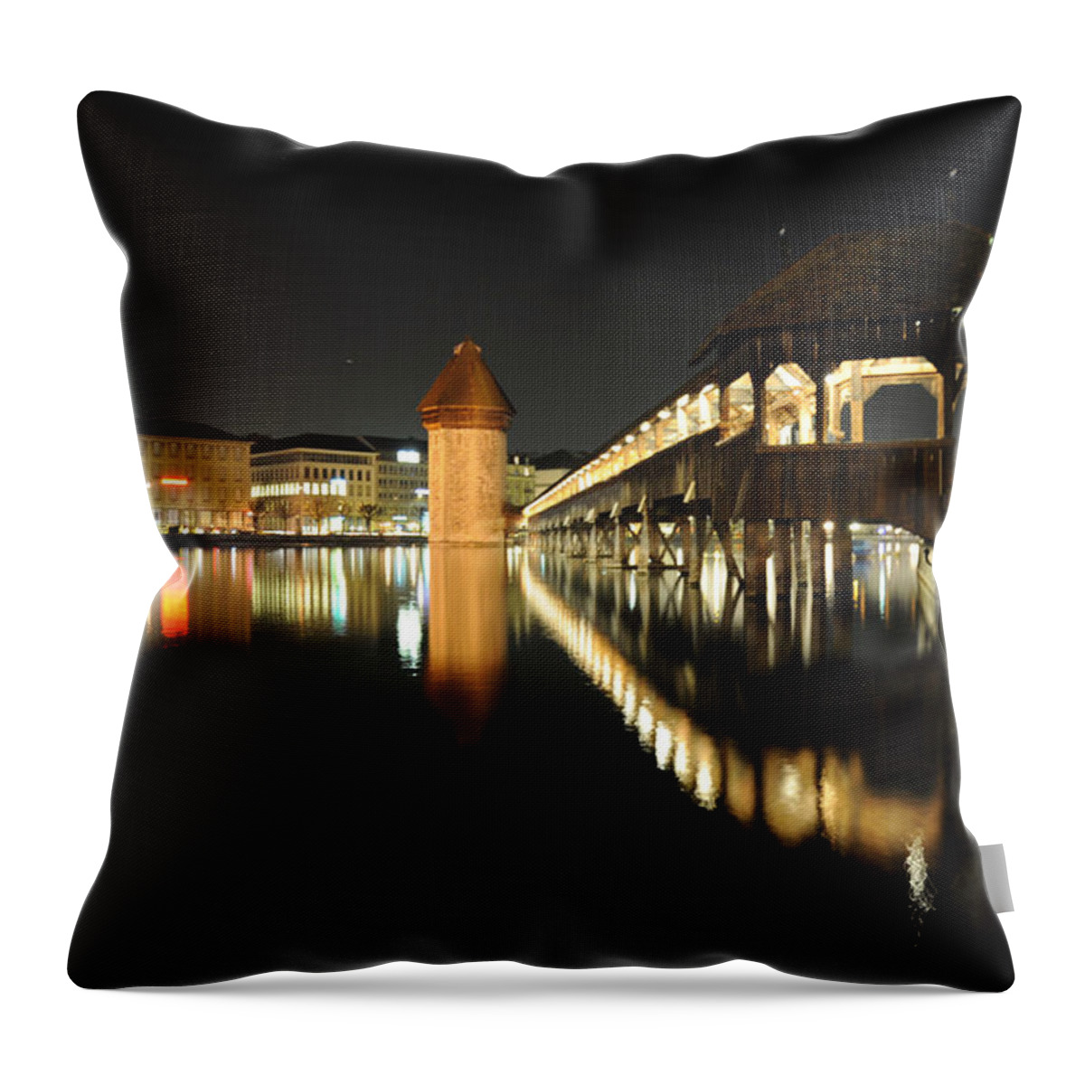 Landscape Throw Pillow featuring the photograph Water Tower by Richard Gehlbach
