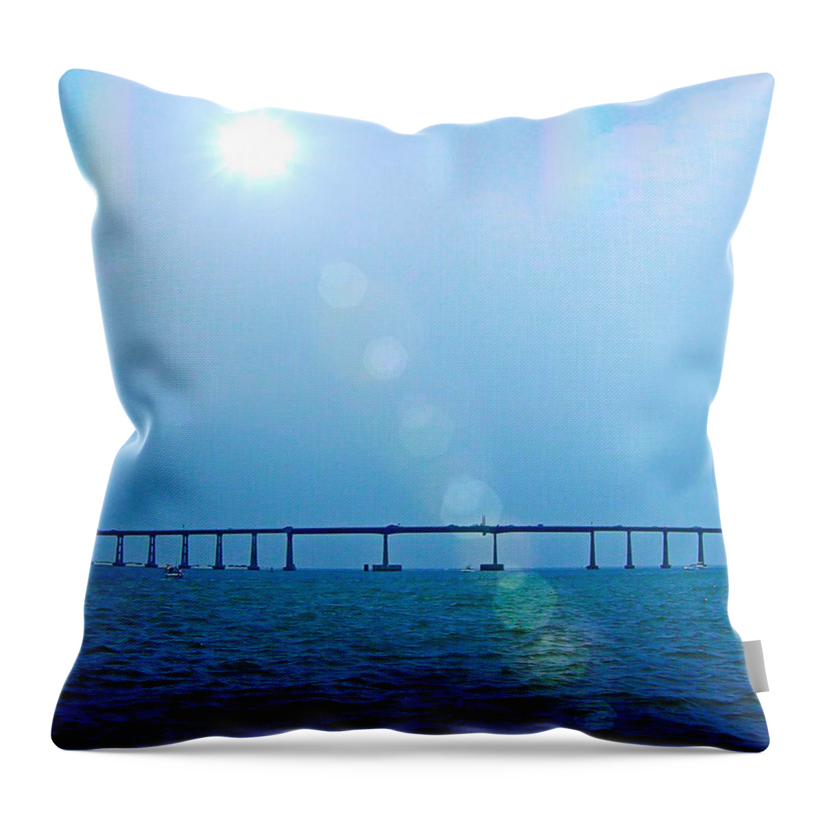 Bridge Throw Pillow featuring the photograph Water Under the Bridge by Chris Montcalmo