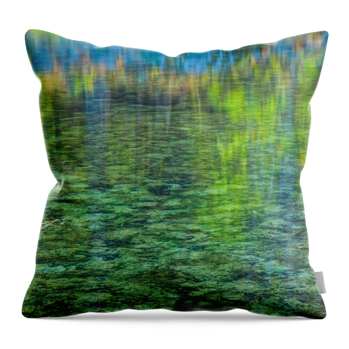 Abstract Throw Pillow featuring the photograph Watercolor by Jonathan Nguyen
