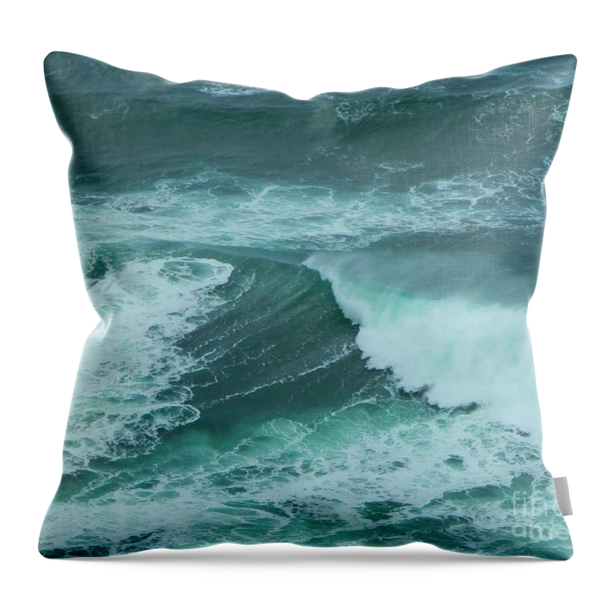 Oregon Throw Pillow featuring the photograph Wave 6 by Gallery Of Hope 