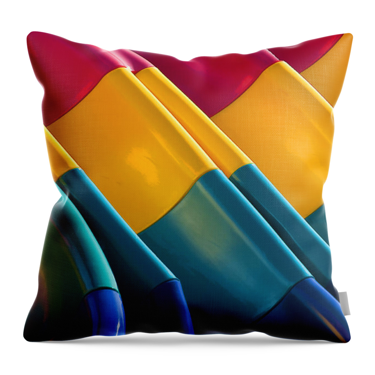 Colorful Throw Pillow featuring the photograph Waves of Color by Cathy Kovarik