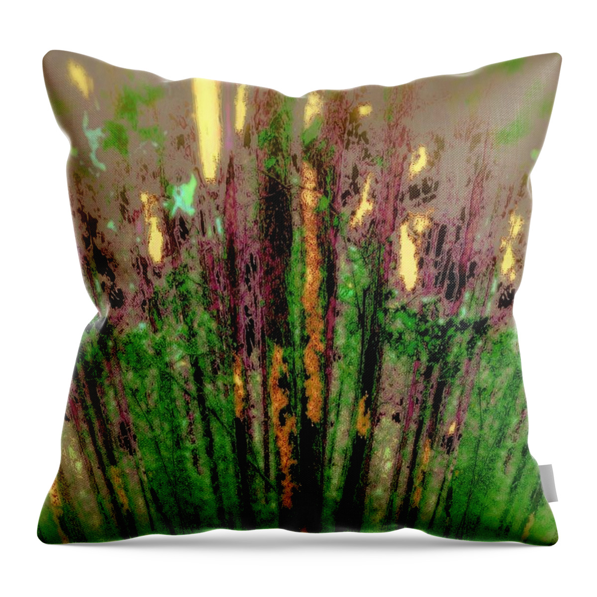 Wax Forest Throw Pillow featuring the photograph Wax Forest Cathedral by Laureen Murtha Menzl