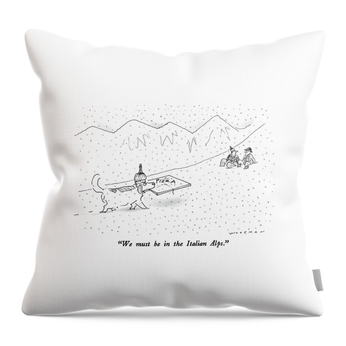 We Must Be In The Italian Alps Throw Pillow