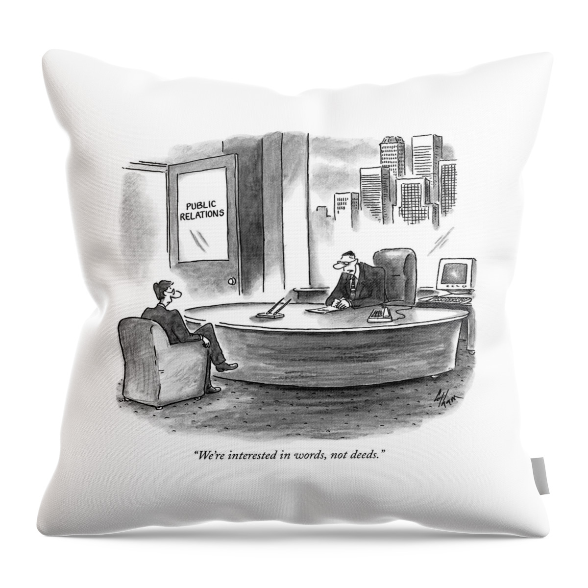 We're Interested In Words Throw Pillow