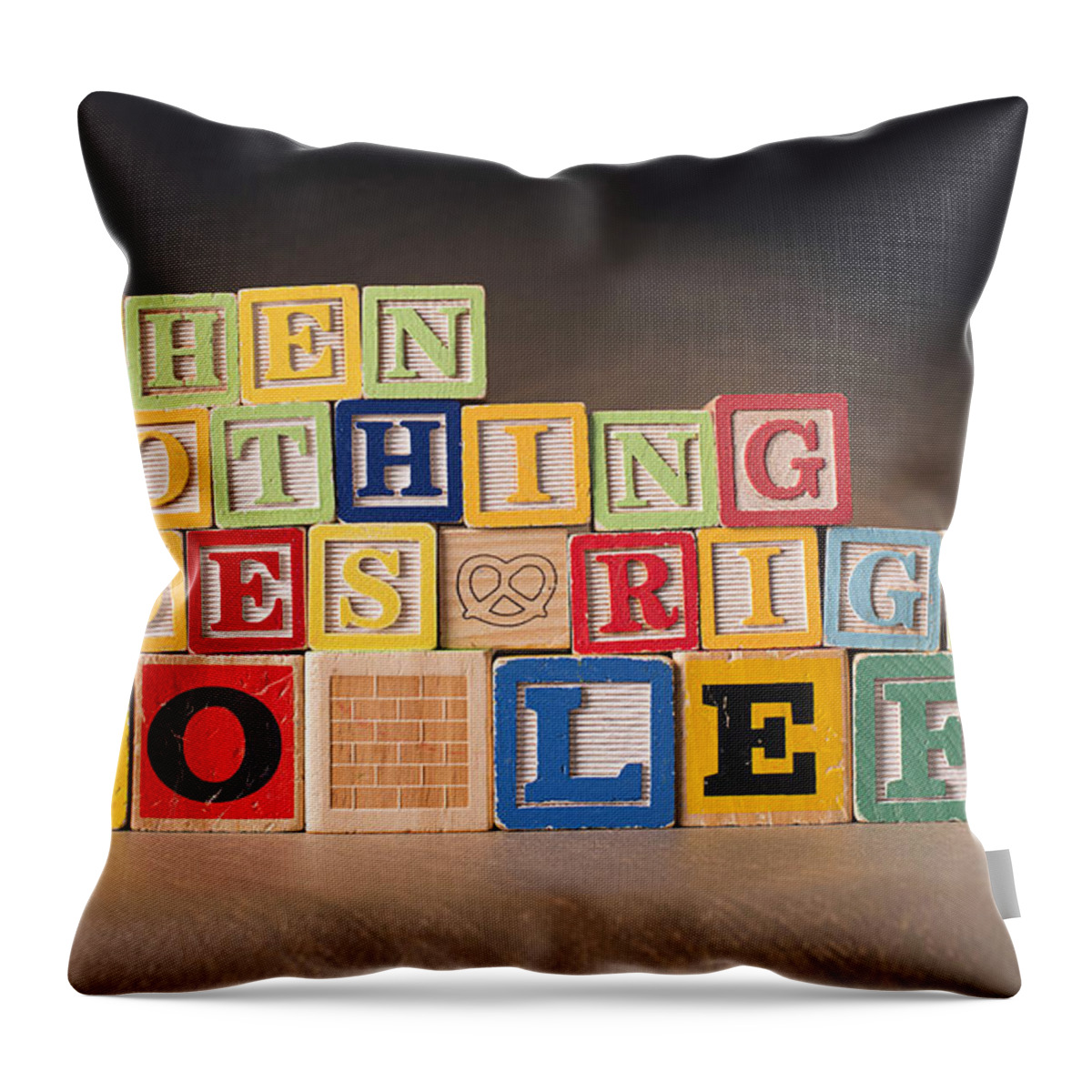 When Nothing Goes Right Go Left Throw Pillow featuring the photograph When Nothing Goes Right Go Left by Art Whitton