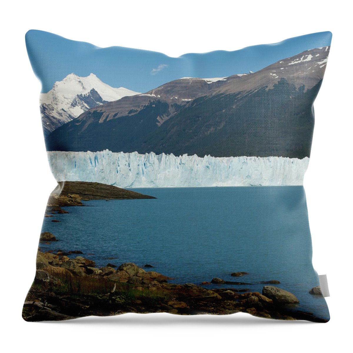 Patagonia Throw Pillow featuring the photograph White Glacier by Richard Gehlbach