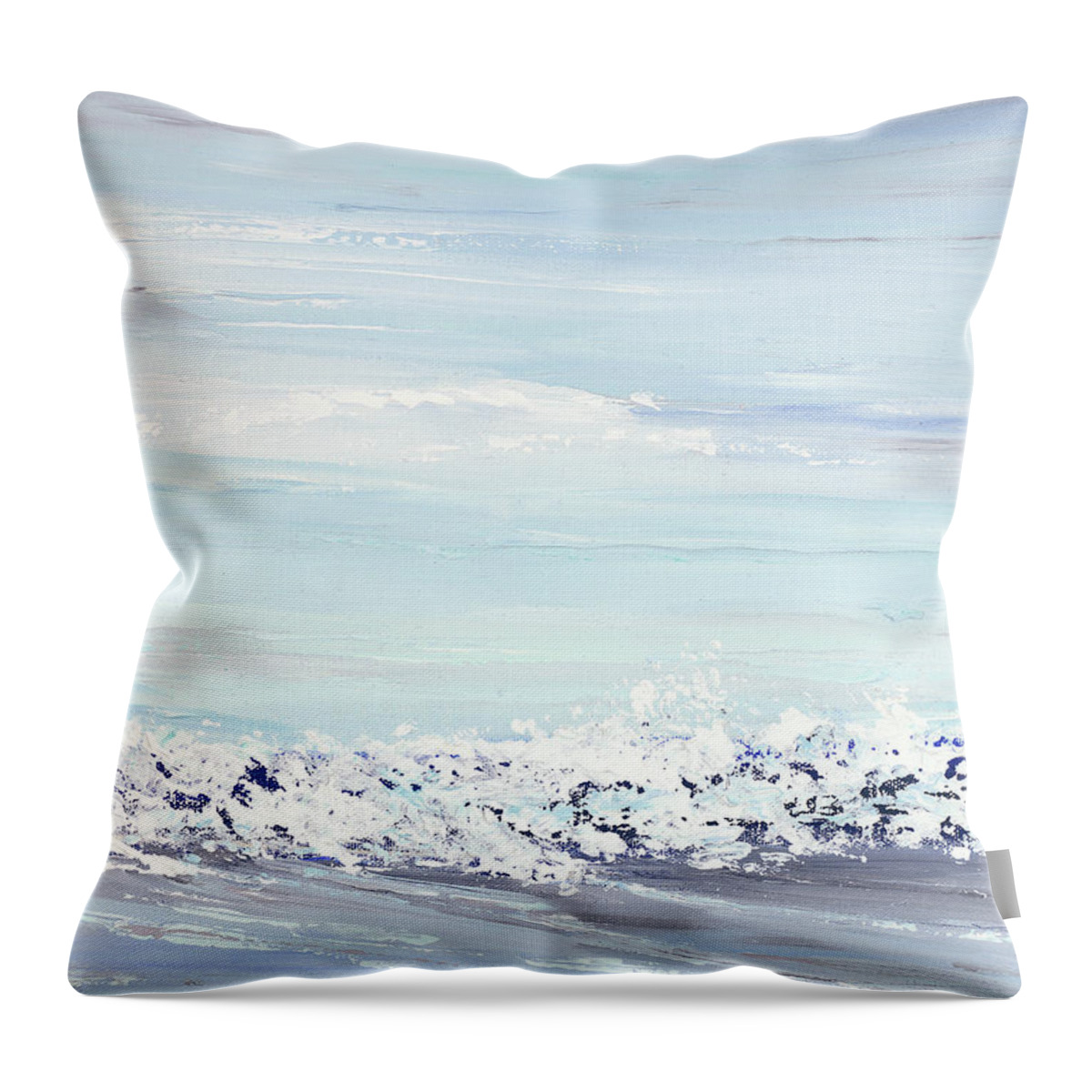 Costal Throw Pillow featuring the painting White Water by Tamara Nelson