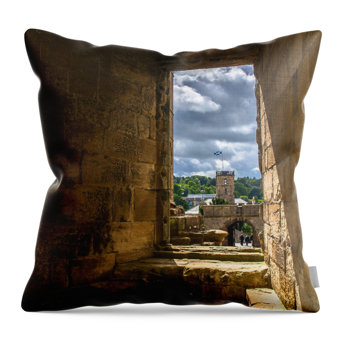 Scotland Throw Pillow featuring the photograph Window in Linlithgow Palace by Andreas Berthold