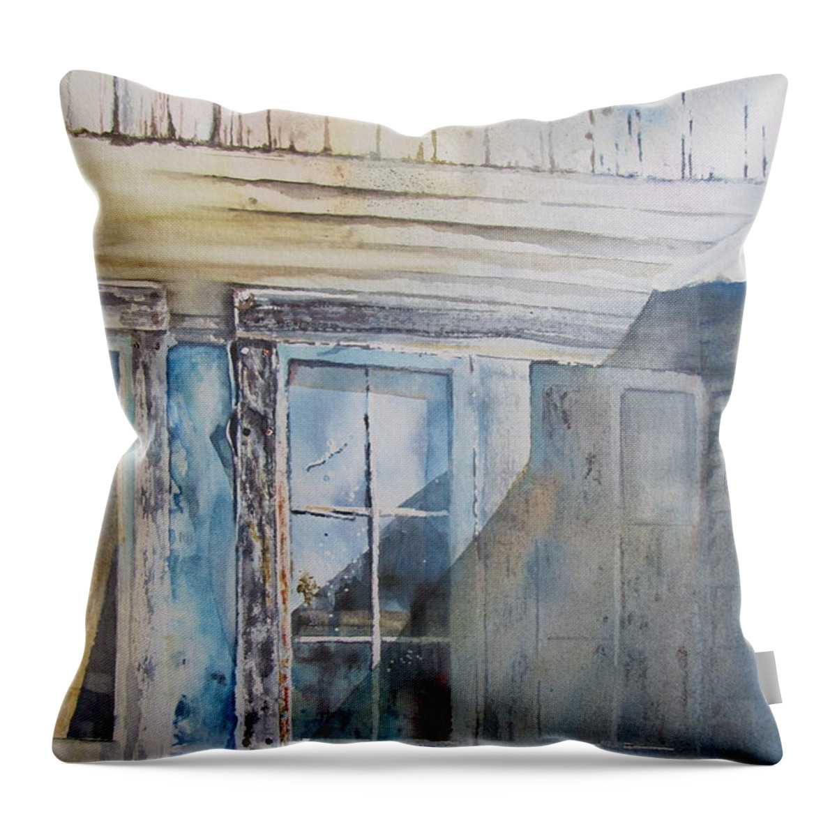 Windows Throw Pillow featuring the painting Windows by Amanda Amend