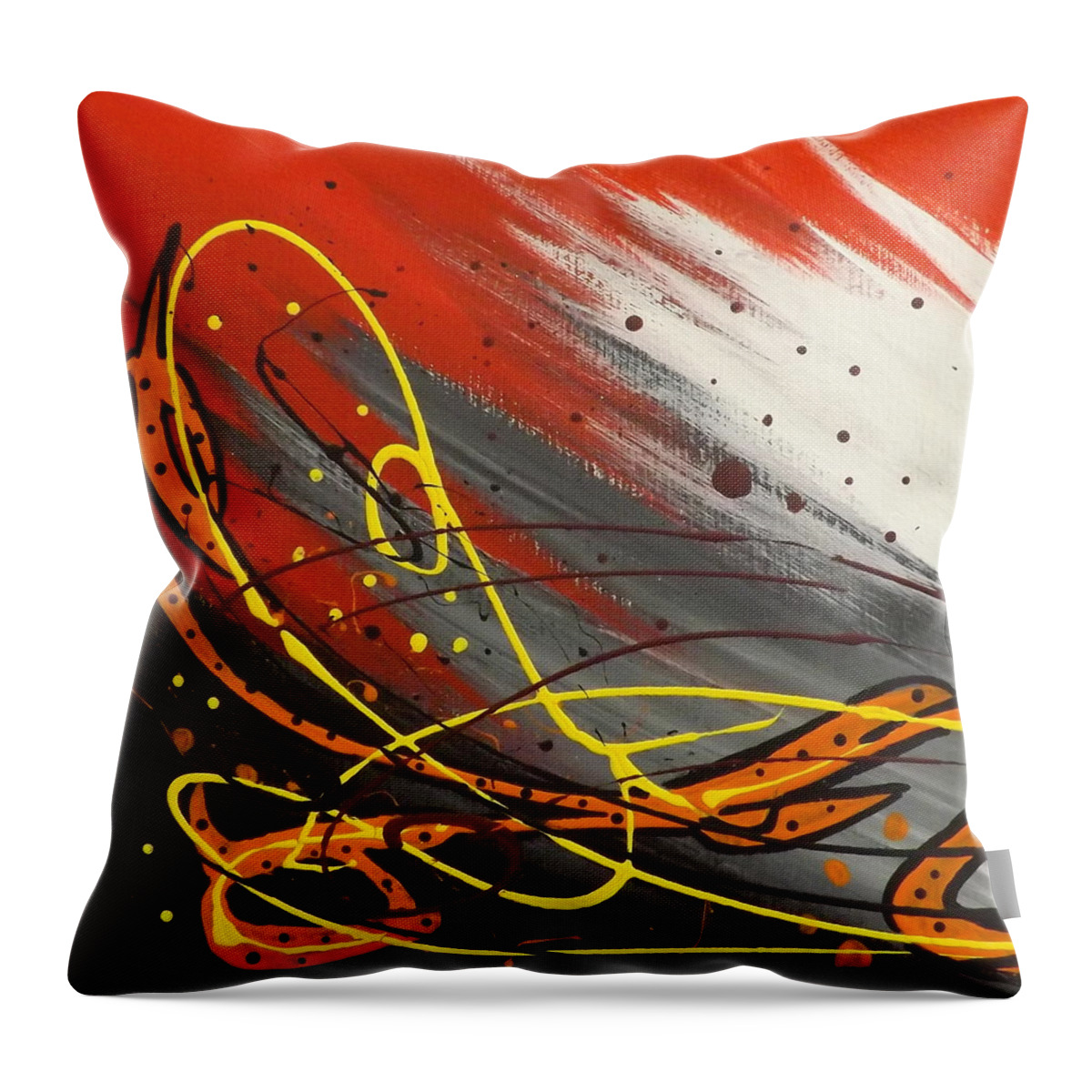 Windsurfer Throw Pillow featuring the painting Windsurfer Left by Darren Robinson
