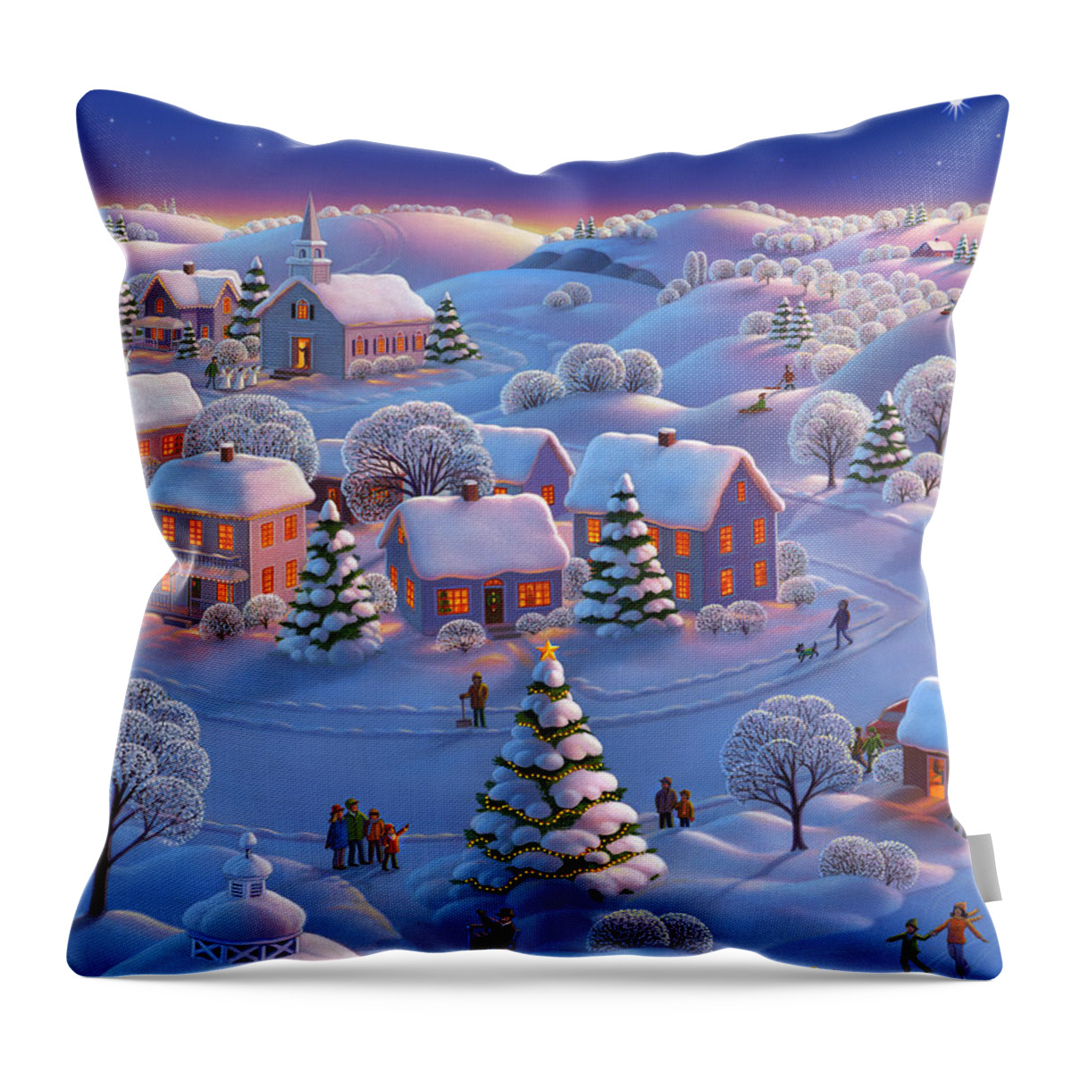 Winter Wonderland Throw Pillow featuring the painting Winter Wonderland by Robin Moline
