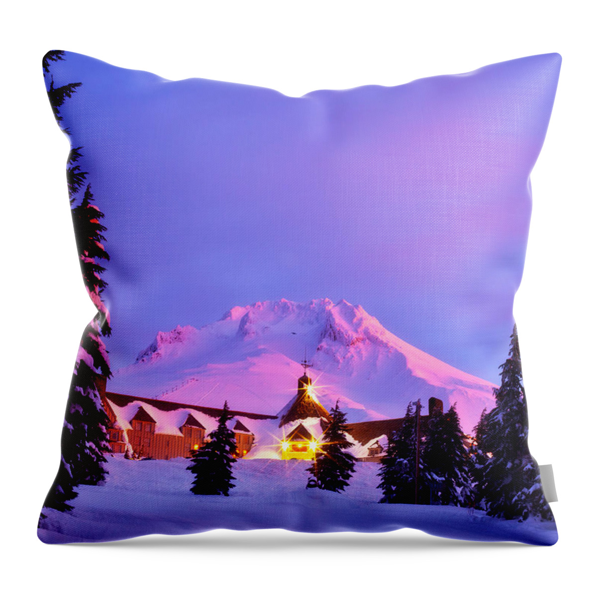 Mount Hood Throw Pillow featuring the photograph Years End by Darren White