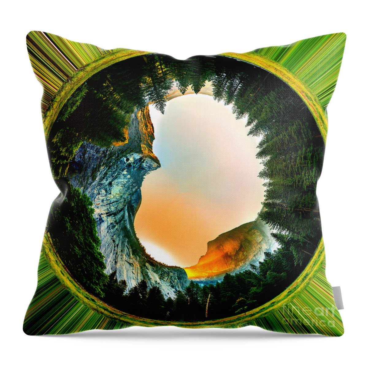 United States Of America Throw Pillow featuring the photograph Yosemite Circagraph by Az Jackson