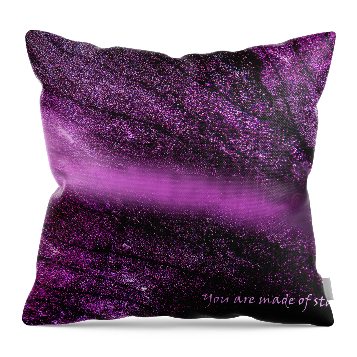 Stars Throw Pillow featuring the digital art You are Made of Stars Abstract by Deborah Smith