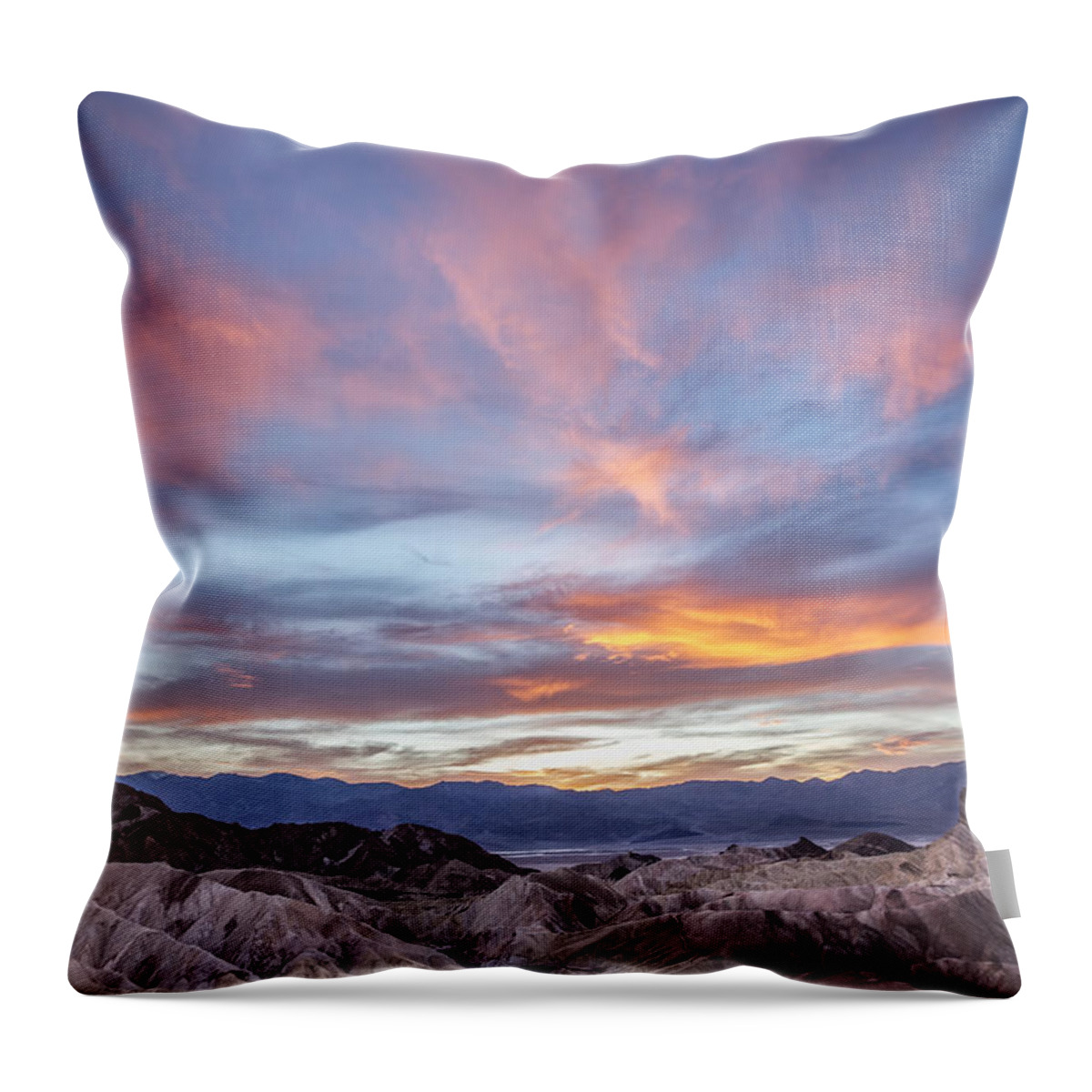 Horzontal Throw Pillow featuring the photograph Zabriski Colors by Jon Glaser