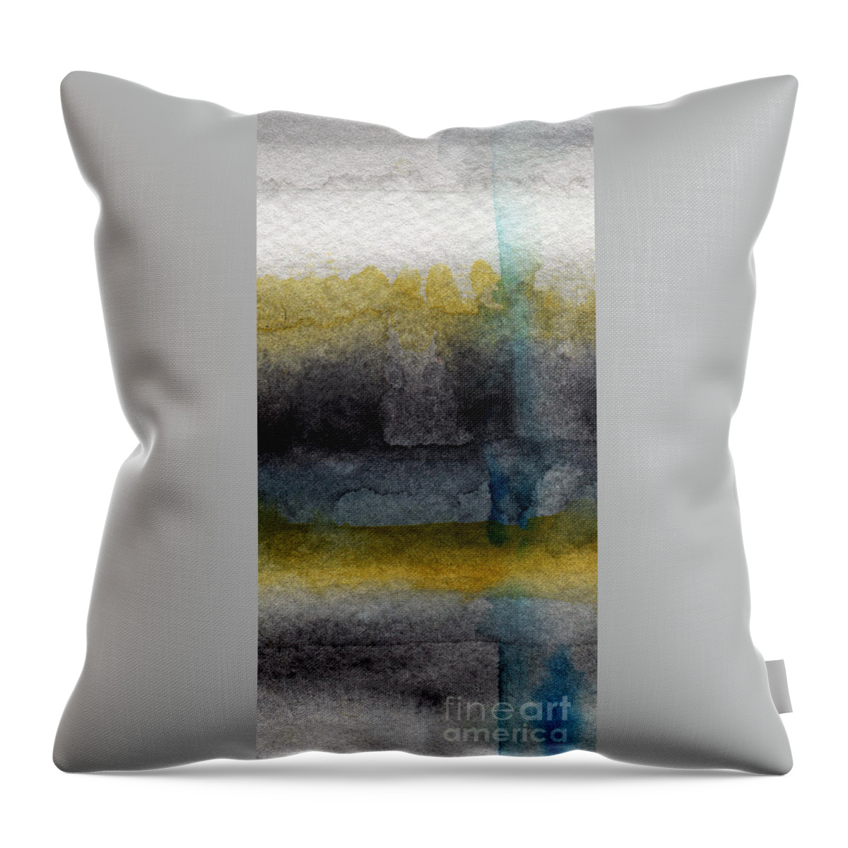 Abstract Throw Pillow featuring the painting Zen Moment by Linda Woods