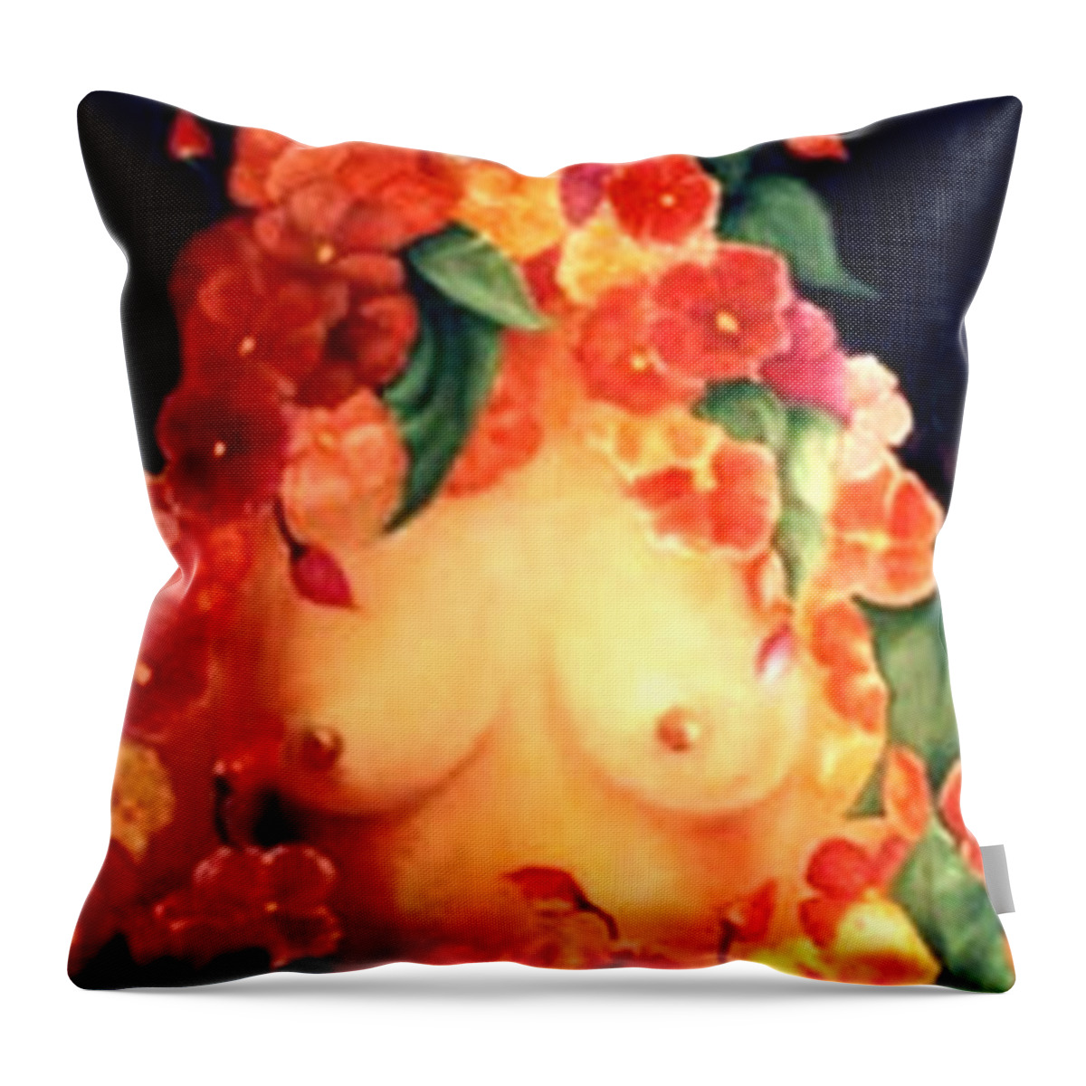  Throw Pillow featuring the painting Blooms by Jordana Sands