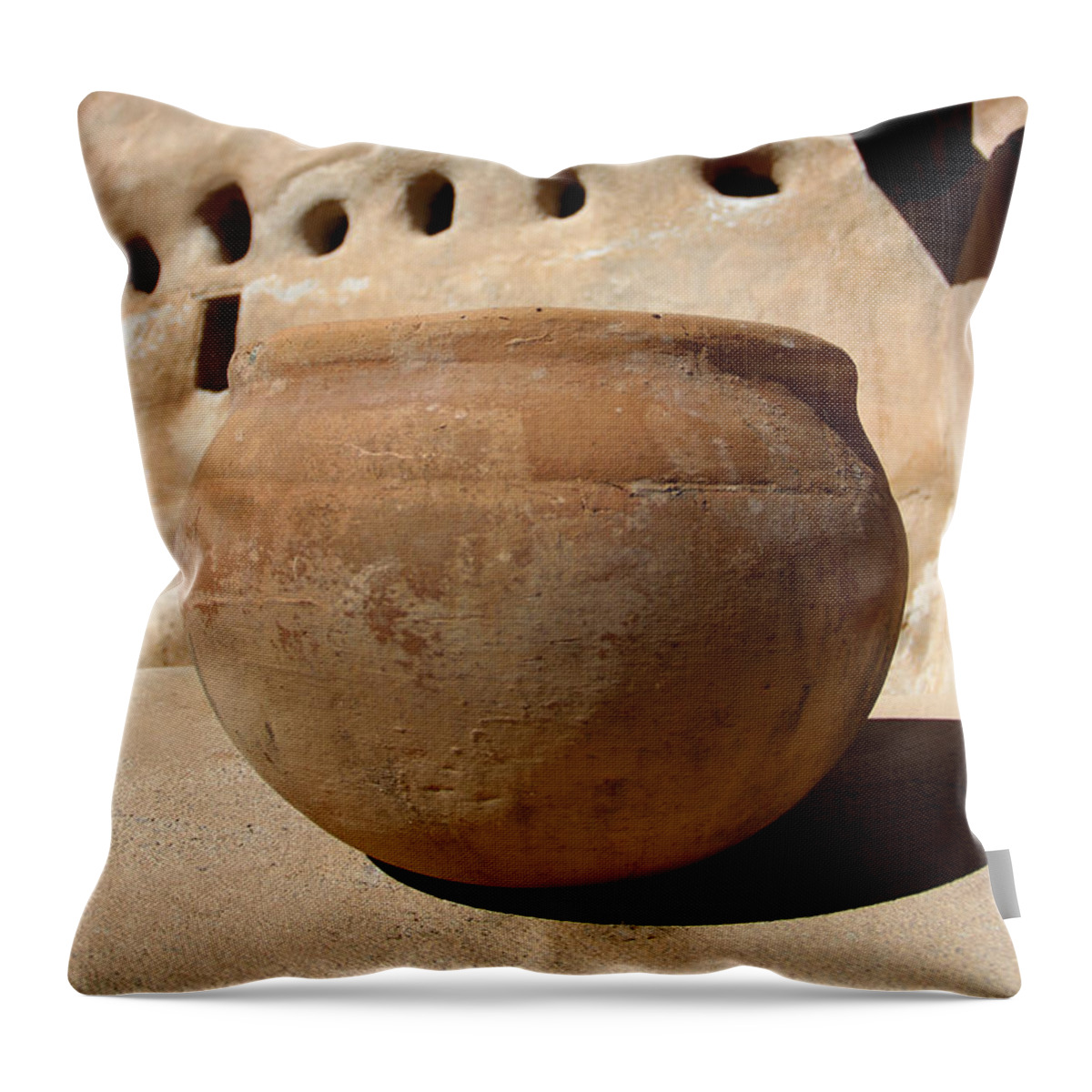 Clay Throw Pillow featuring the photograph Clay Pot by Carol Leigh