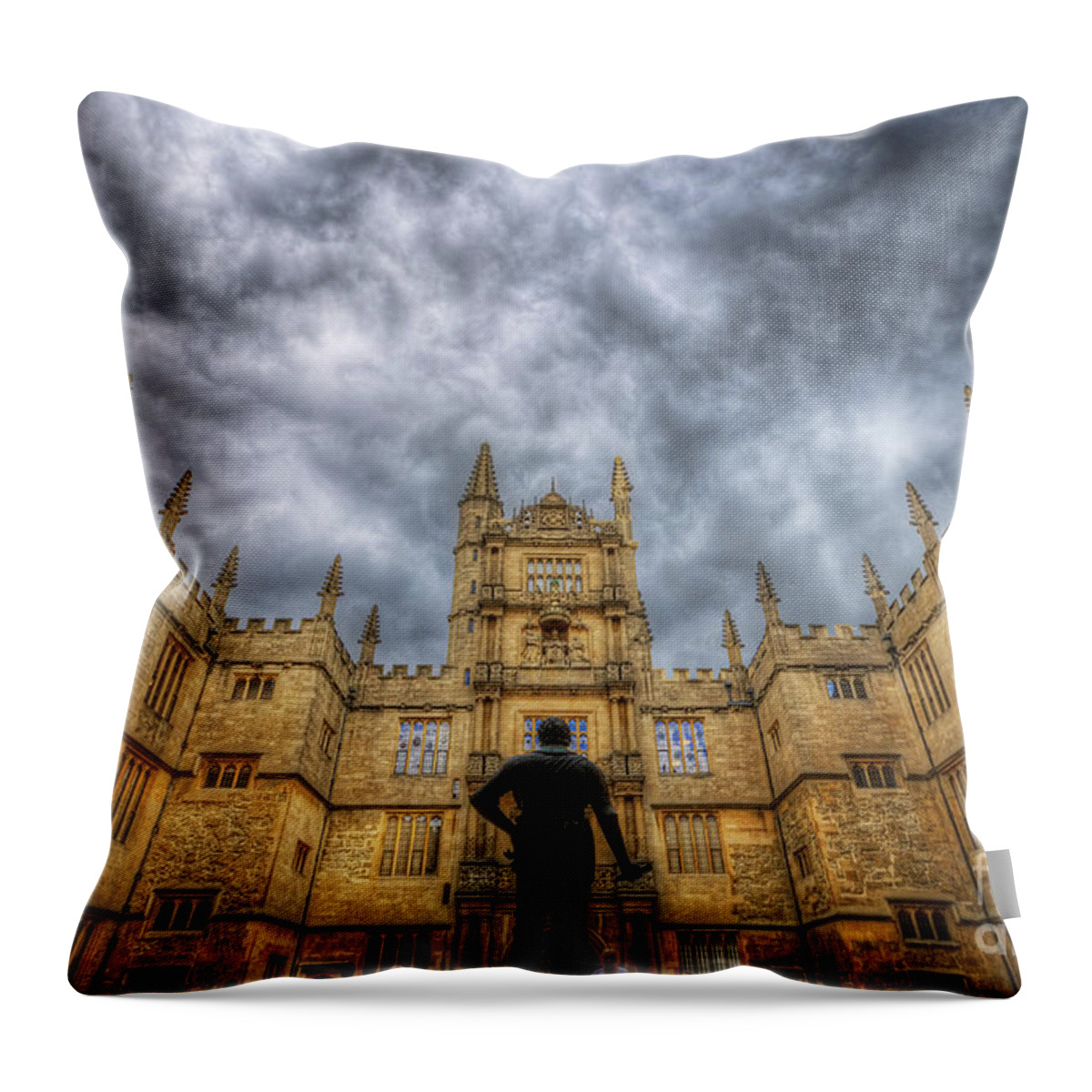  Yhun Suarez Throw Pillow featuring the photograph Divinity School - Oxford by Yhun Suarez