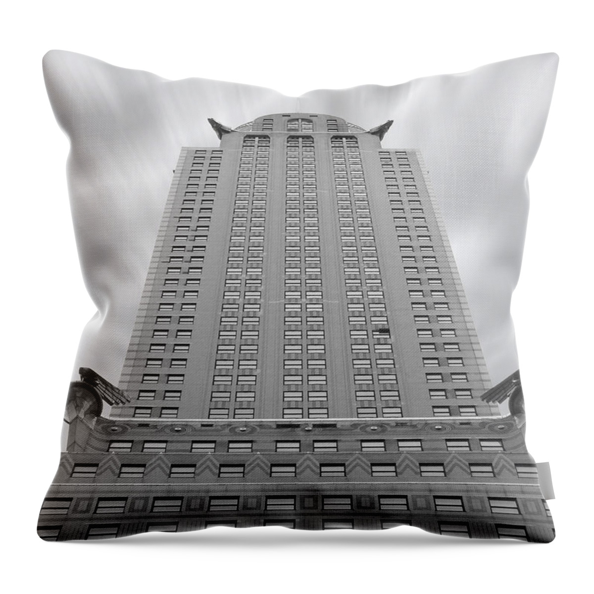 Landmarks Throw Pillow featuring the photograph The Chrysler Building 2 by Mike McGlothlen