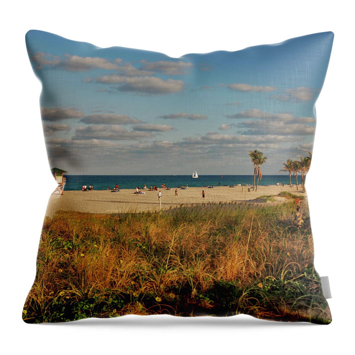 Beach Throw Pillow featuring the photograph 22- Beach by Joseph Keane