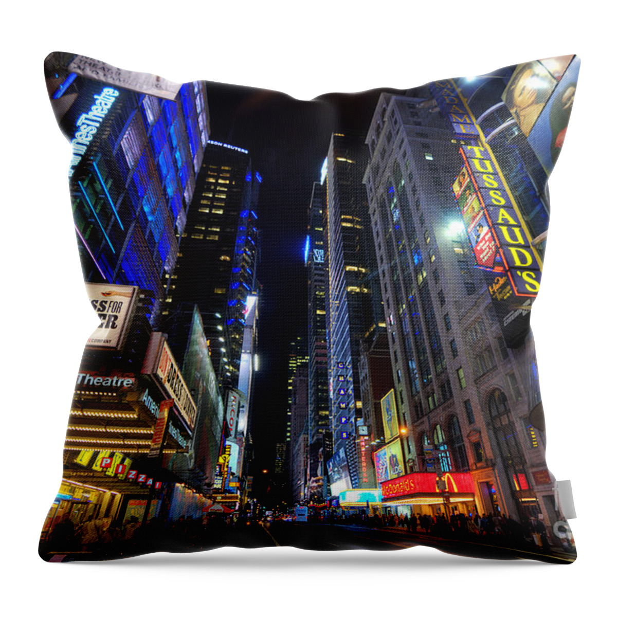 Art Throw Pillow featuring the photograph 42nd Street - NYC by Yhun Suarez