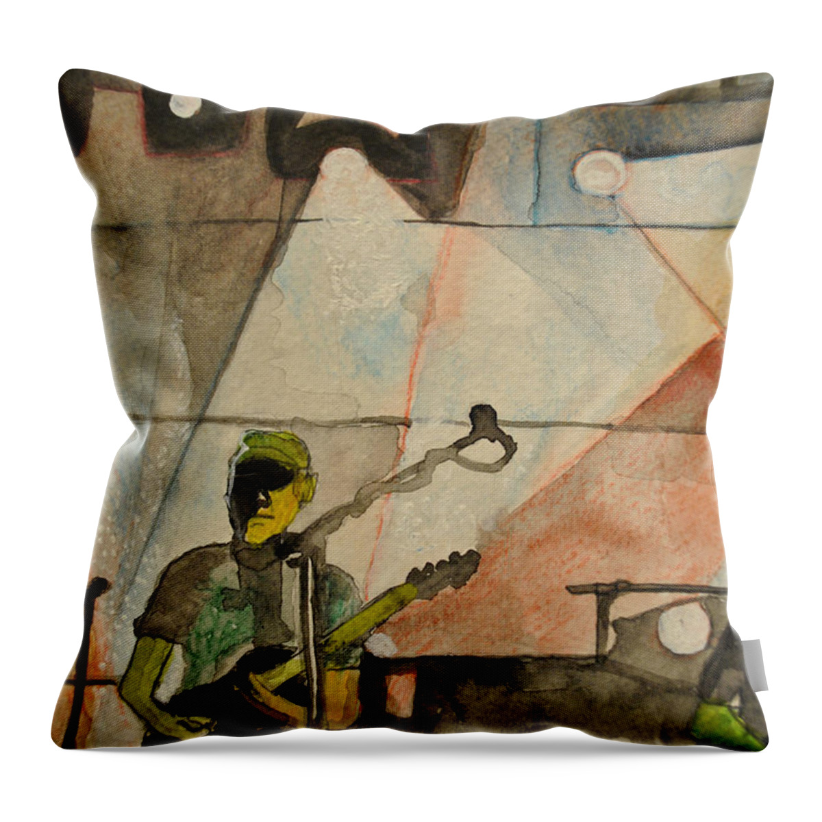Umphrey's Mcgee Throw Pillow featuring the painting Abstract Special by Patricia Arroyo