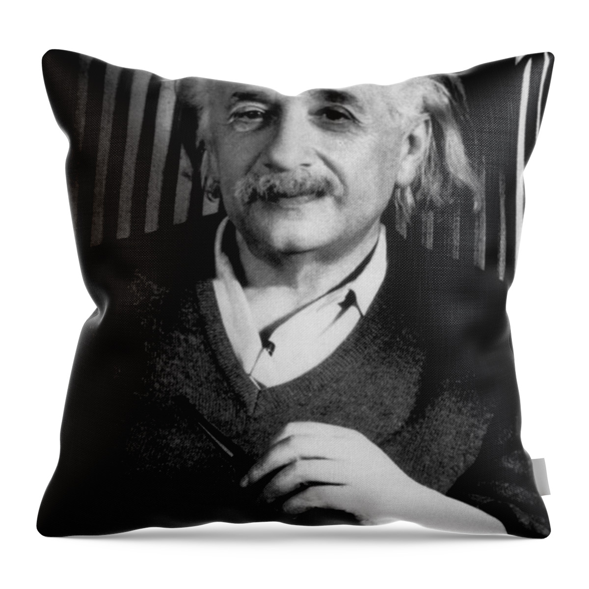 Science Throw Pillow featuring the photograph Albert Einstein, German-american by Science Source