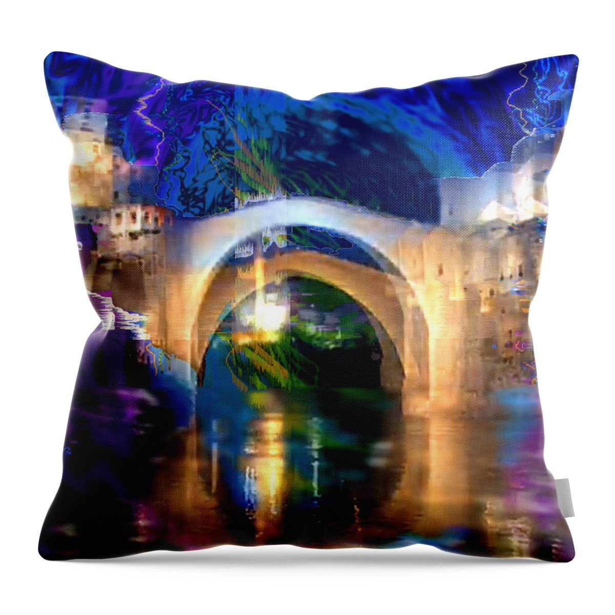 Bad Weather Coming Throw Pillow featuring the digital art Bad Weather Coming by Seth Weaver
