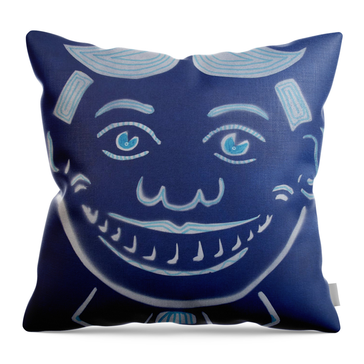 Tillie Of Asbury Park Throw Pillow featuring the painting Blue Dream Tillie by Patricia Arroyo