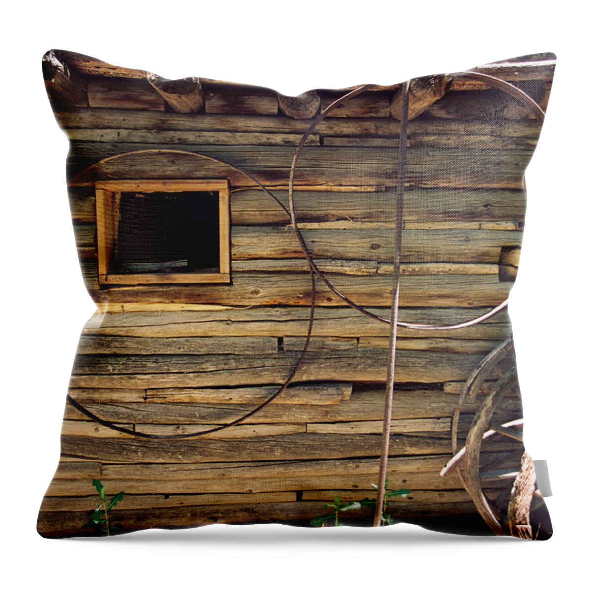 Santa Fe Throw Pillow featuring the photograph Carreteria Wall by Ron Weathers