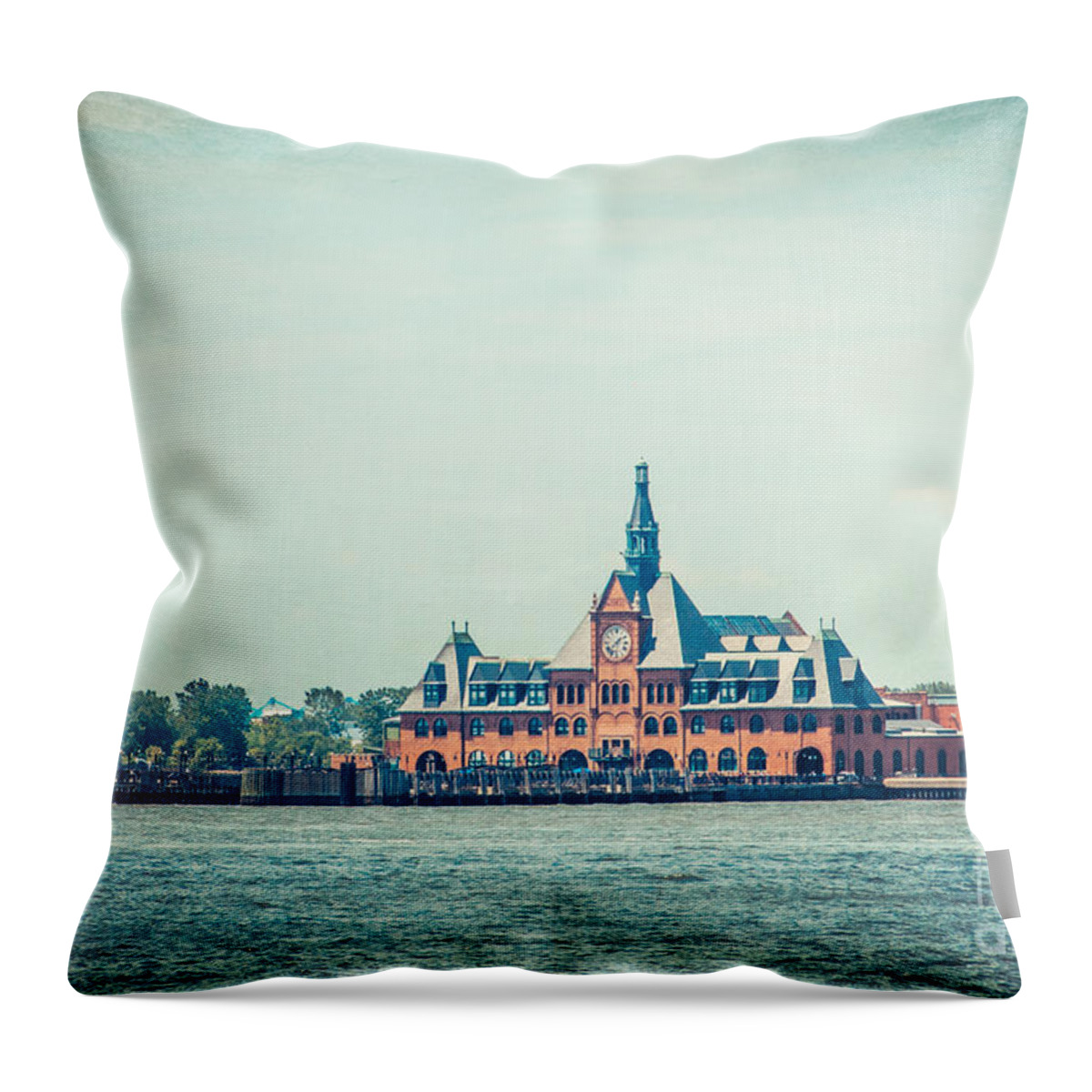 Nyc Throw Pillow featuring the photograph Central Railroad Terminal of New Jersey by Hannes Cmarits
