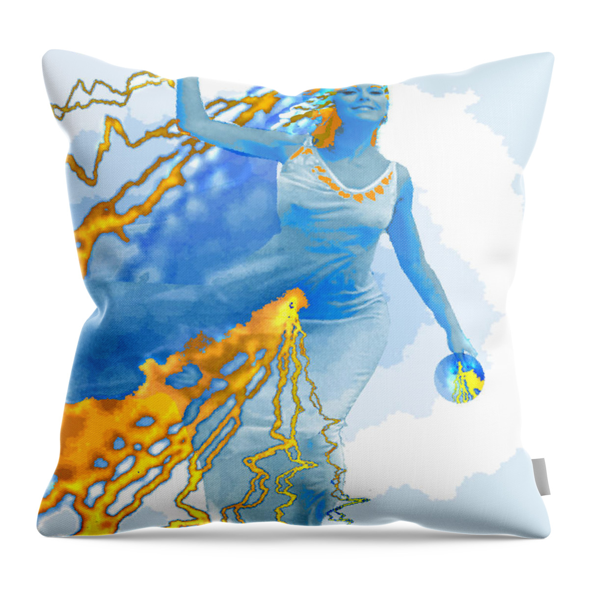 Cloudia Of The Clouds Throw Pillow featuring the digital art Cloudia Of The Clouds by Seth Weaver