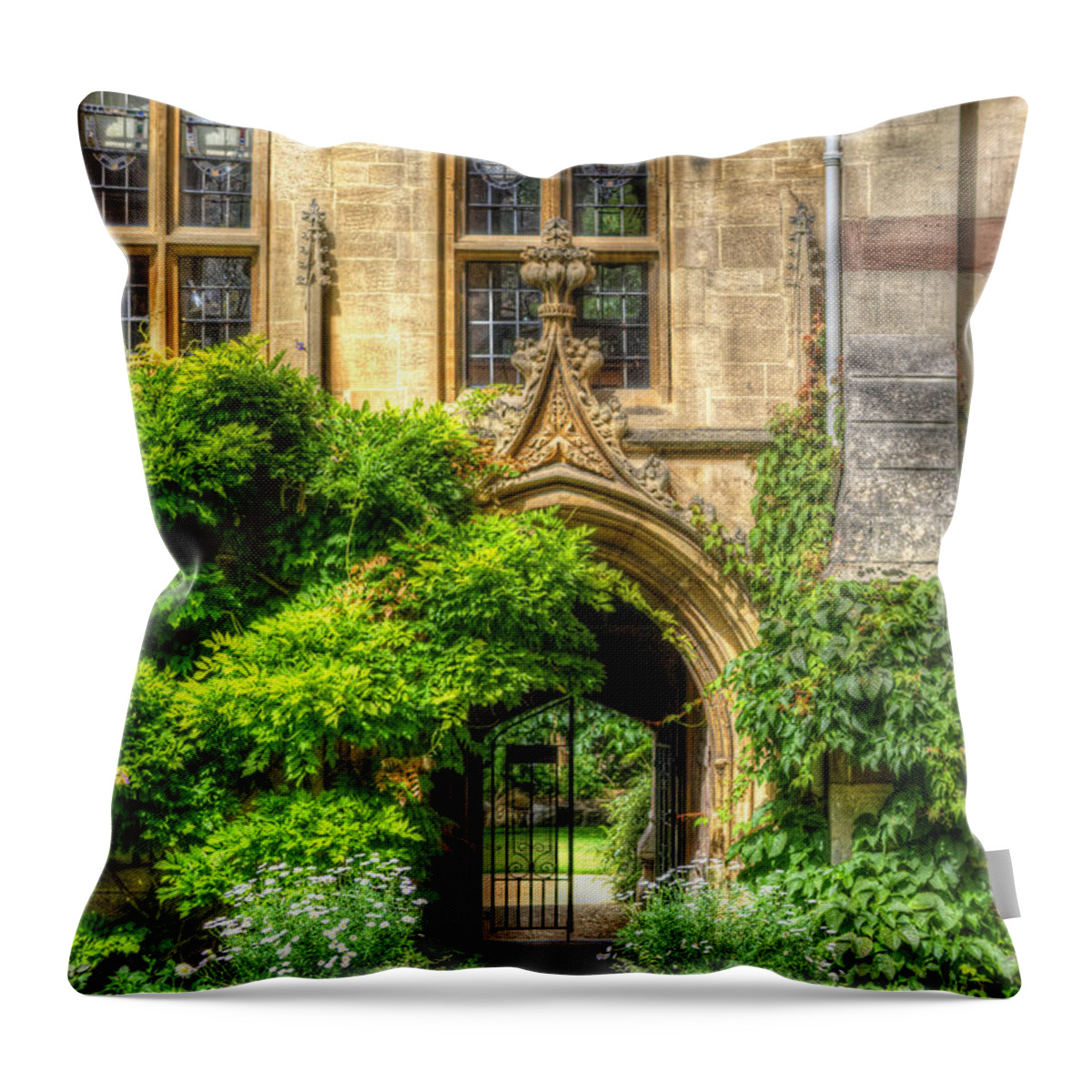Yhun Suarez Throw Pillow featuring the photograph College Garden by Yhun Suarez