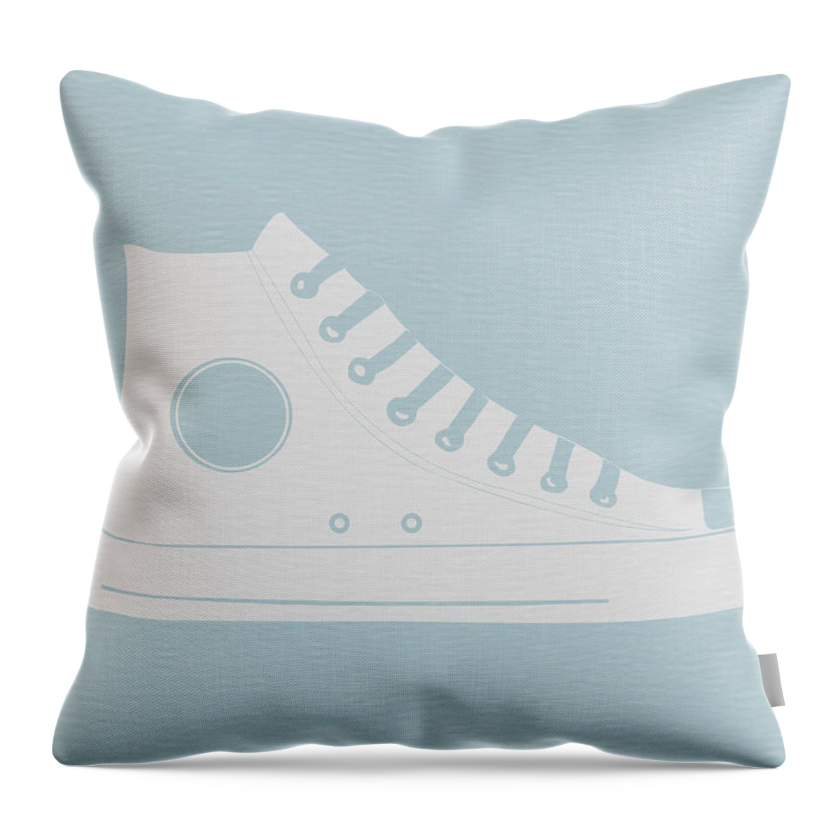  Throw Pillow featuring the photograph Converse Shoe by Naxart Studio