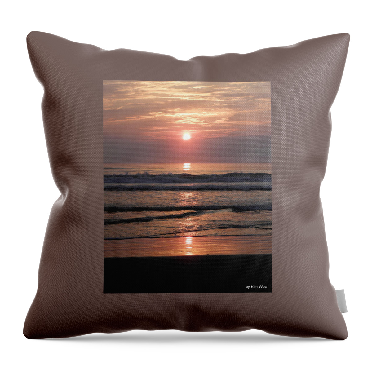 Sunrise Throw Pillow featuring the photograph Criss Cross Wave Rise by Kim Galluzzo Wozniak