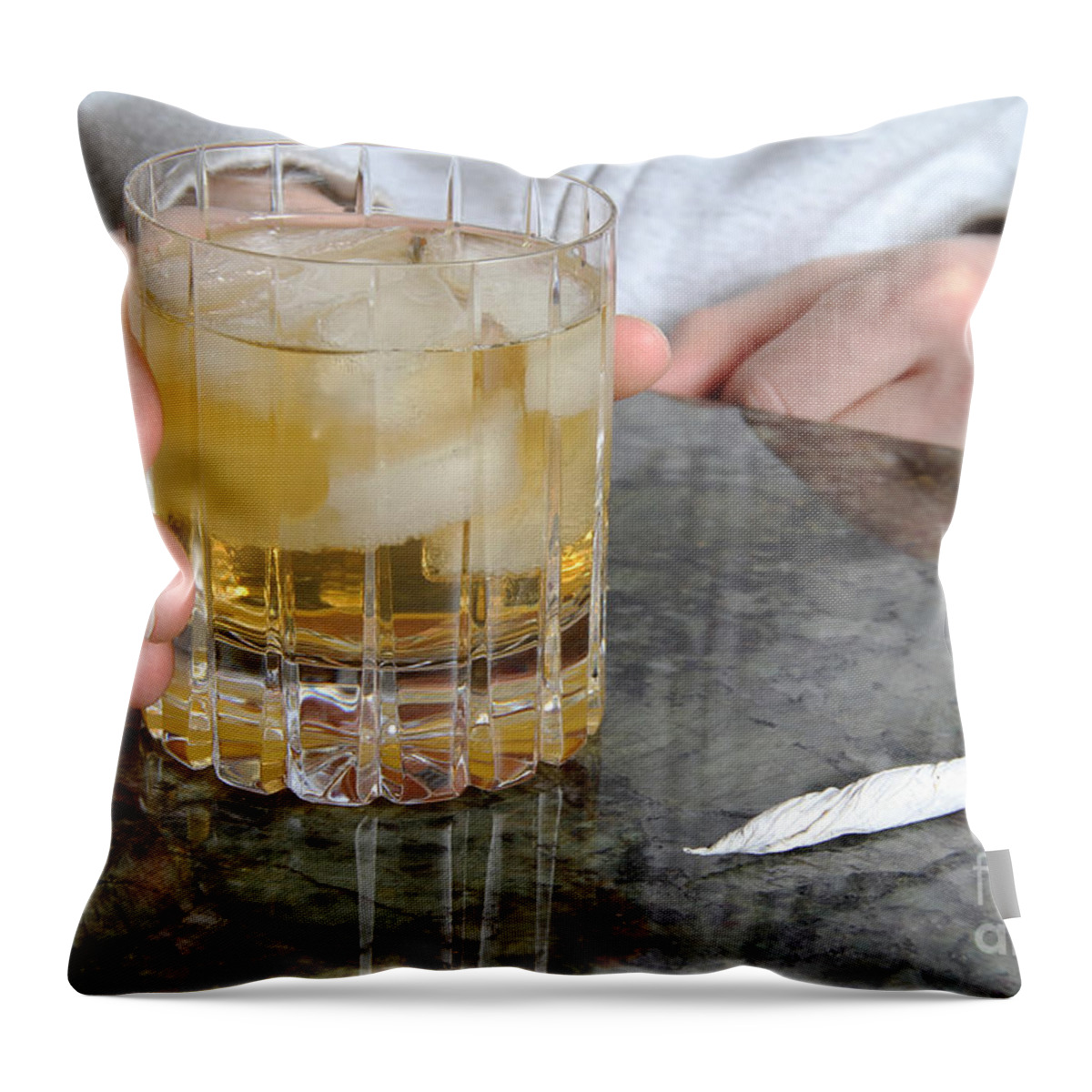 Still Life Throw Pillow featuring the photograph Drug Use by Photo Researchers