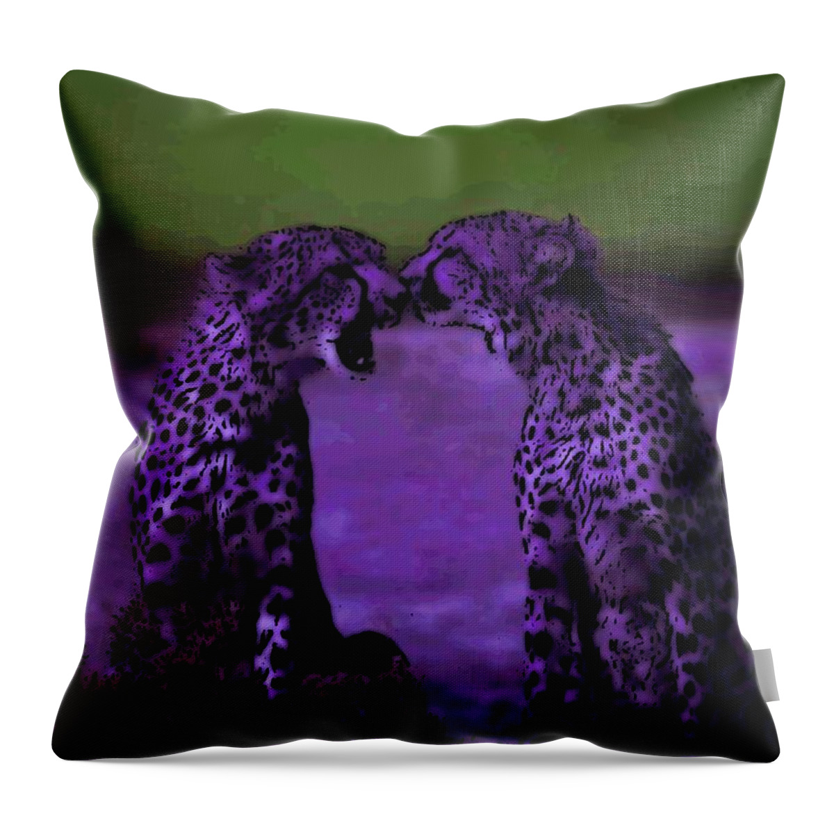 Cheetahs Throw Pillow featuring the photograph Feelings by George Pedro