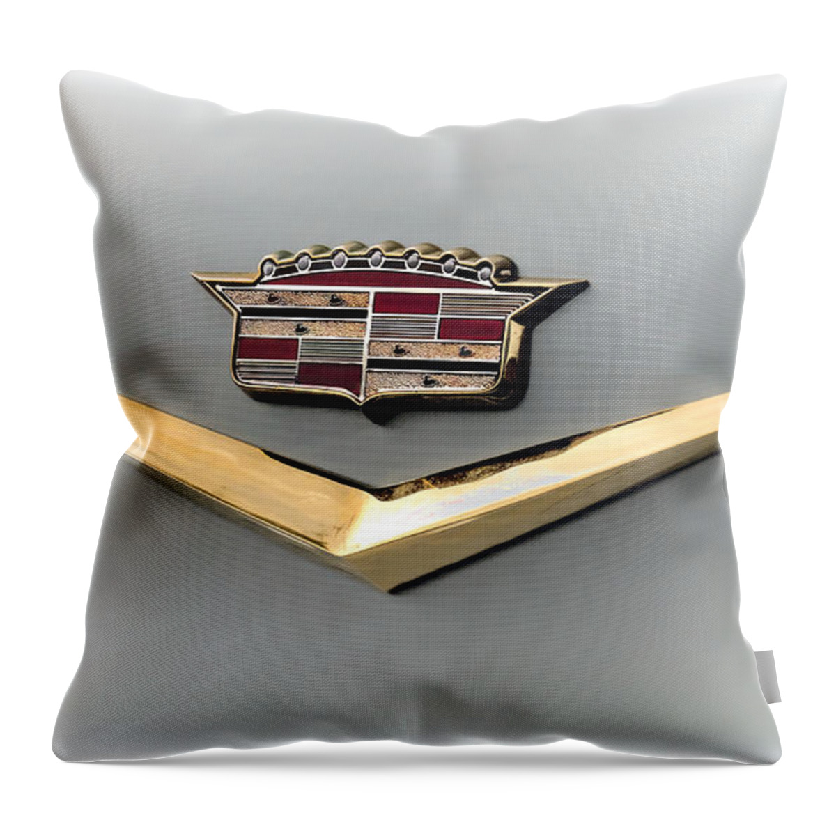 Gold Badge Cadillac Throw Pillow for 