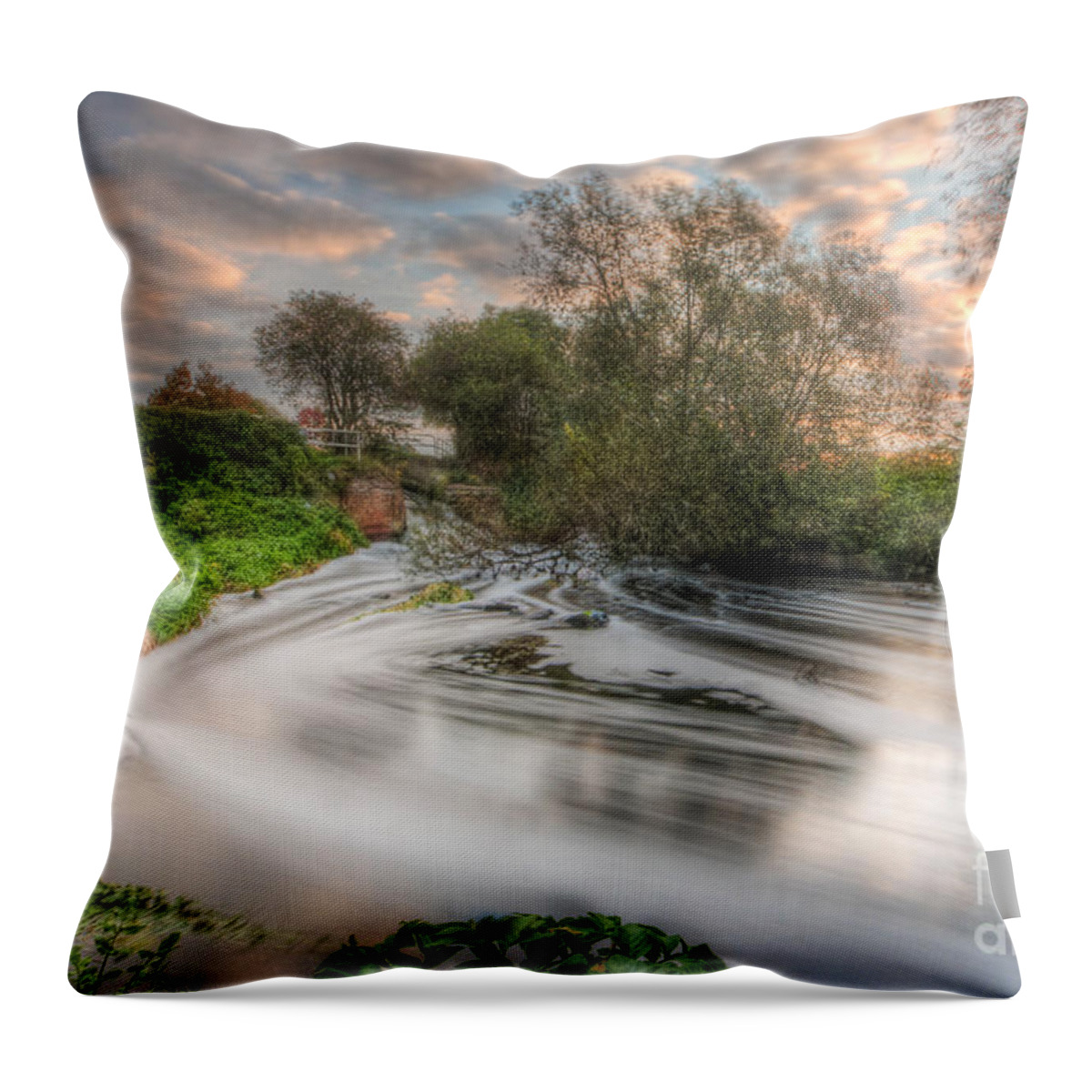 Hdr Throw Pillow featuring the photograph Gush Forth 3.0 by Yhun Suarez
