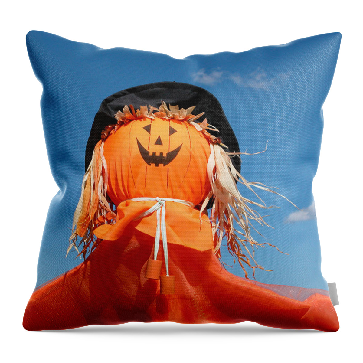 Pumpkin Throw Pillow featuring the photograph Happy Halloween by Cathy Kovarik