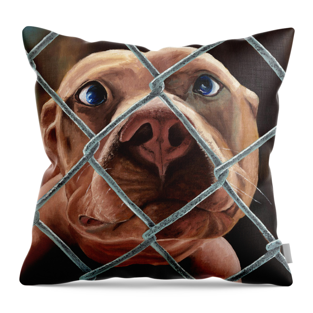 Pet Throw Pillow featuring the painting Help Release Me III by Vic Ritchey