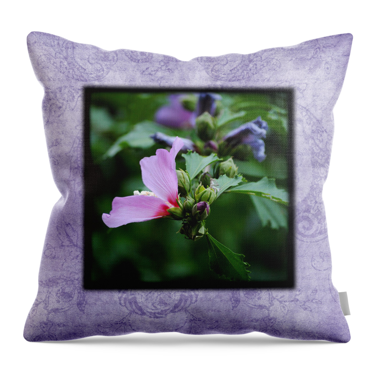 Hibiscus Throw Pillow featuring the photograph Hibiscus II Photo Square by Jai Johnson