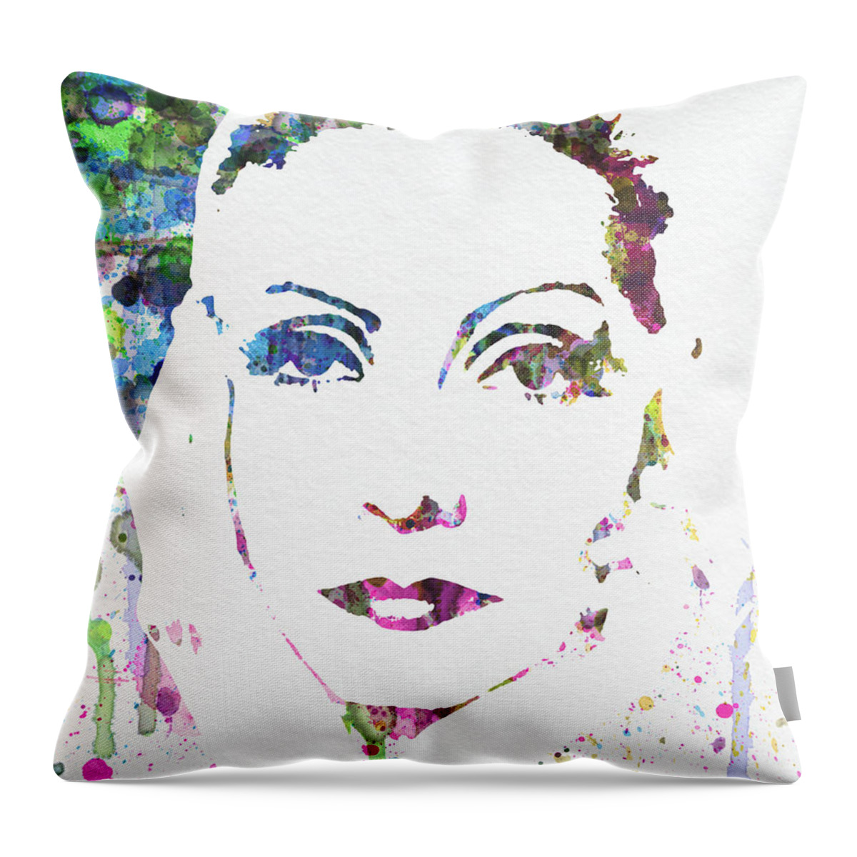 Ingrid Bergman Poster Throw Pillow featuring the digital art Ingrid Bergman by Naxart Studio